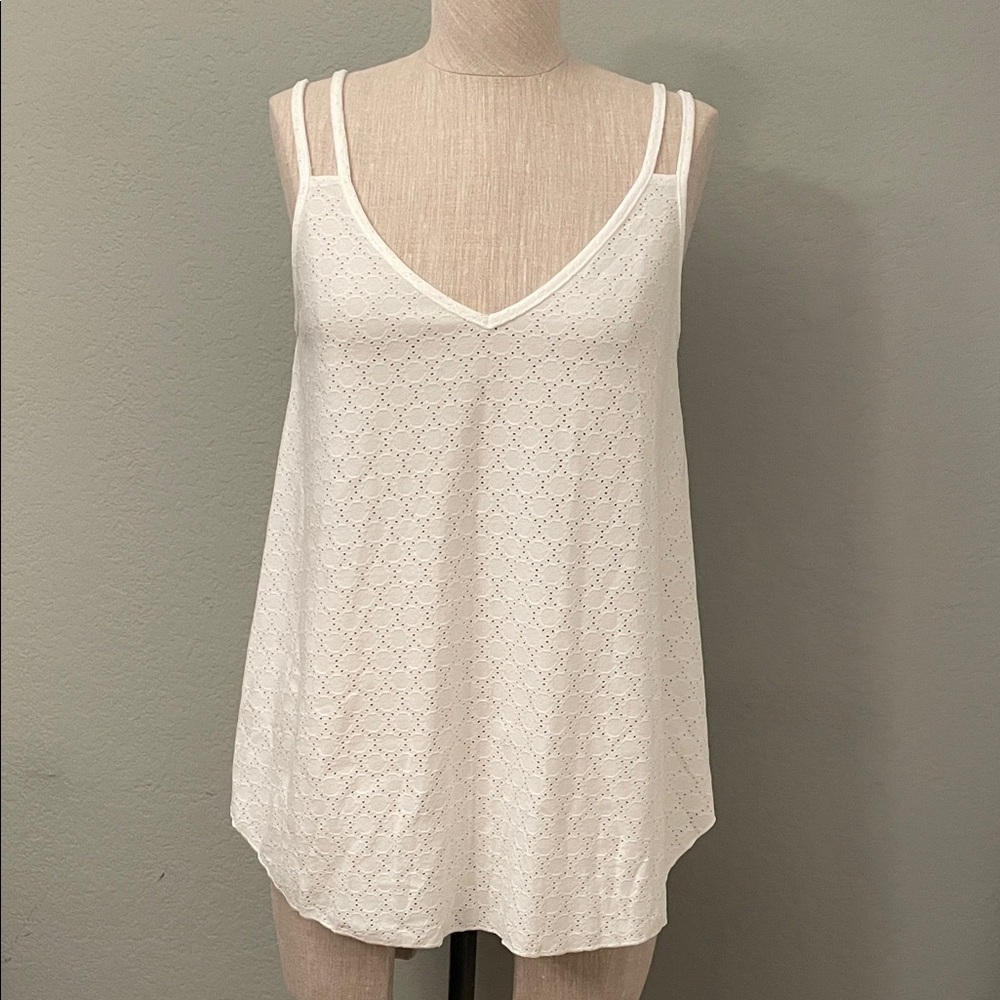 White Eyelet Tank Top - BNWT
